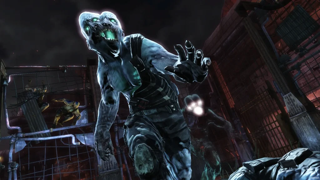 A glowing mutant approaching the player in Singularity